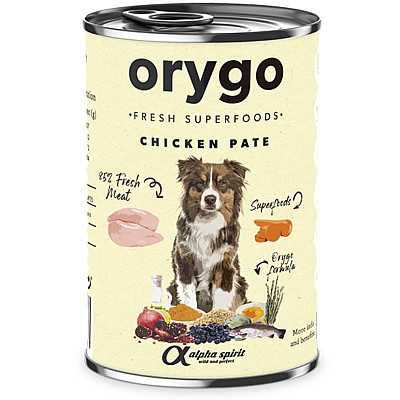 Повнораціонний вологий корм для дорослих собак у вигляді паштету Orygo Chicken Pate з курятиною та морквою