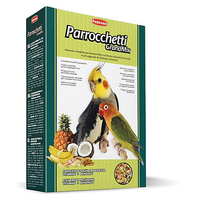 Padovan GRANDMIX PARROCCHETTI  Комплексный корм для средних попугаев (неразлучники, кореллы)
