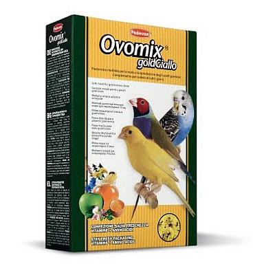 Padovan OVOMIX GoldGiallo дополнительный корм для птенцов и декоративных птиц в период линьки