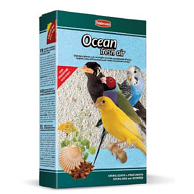 Padovan Ocean fresh air Гигиенический кварцевый наполнитель для птиц с измельченными ракушками