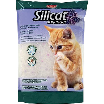 Силикагелевый наполнитель Padovan Silicat Lavender с ароматом лаванды