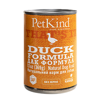 Влажный Консервированный корм PETKIND DUCK FORMULA для собак, 369 г