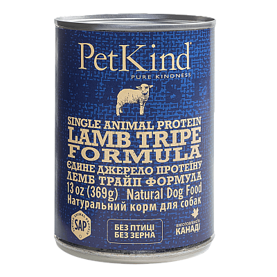 Вологий корм для собак Petkind Sap Lamb Tripe Formula 369 г