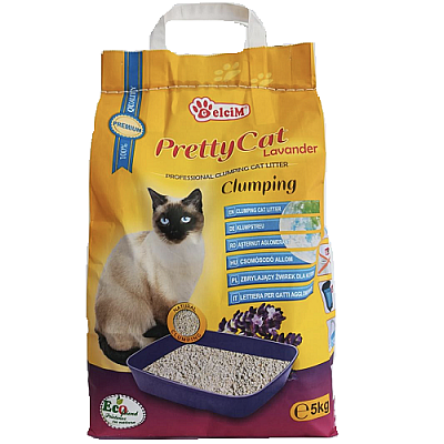 Pretty Cat Lavander наполнитель бентонитовый с ароматом лаванды