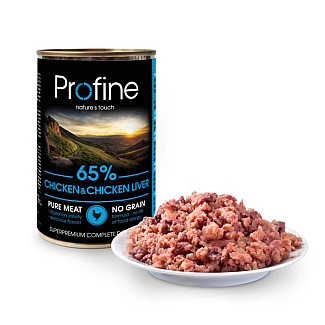 Консерви для собак Profine Dog  з куркою та печінкою, 400 г