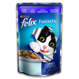 Purina Felix Fantastic аппетитные кусочки с ягненком, 85 г