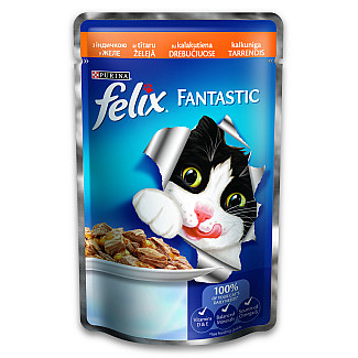 Апетитные кусочки Purina Felix Fantastic с индейкой, 85 г