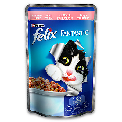 Апетитні шматочки Purina Felix Fantastic з лососем
