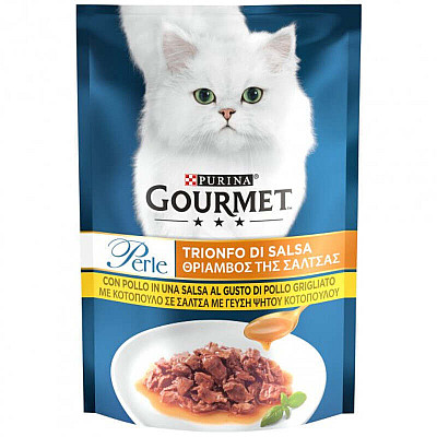Вологий корм Gourmet (Гурме) Perle Міні-філе з куркою в соусі для котів