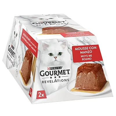 Влажный корм для кошек Gourmet Revelations мусс с говядиной