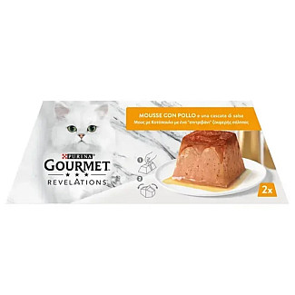 Влажный корм для кошек Gourmet Revelations мусс с курицей, 2х57 г