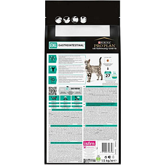 Pro Plan Veterinary Diets by Purina EN ST/OX Gastrointestinal - Сухой корм-диета с курицей для кошек при расстройствах пищеварения, 1.5 кг
