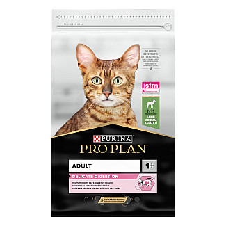Сухий корм PRO PLAN Adult 1+ Delicate Digestion для дорослих котів з чутливим травленням та вибагливих до їжі з ягням, 10 кг
