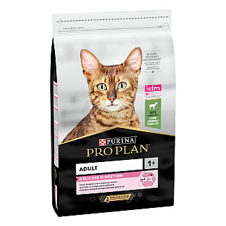 Сухий корм PRO PLAN Adult 1+ Delicate Digestion для дорослих котів з чутливим травленням та вибагливих до їжі з ягням, 10 кг