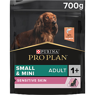 Сухий корм PRO PLAN Small&Mini Adult 1+ Sensitive Skin для дорослих собак дрібних порід з чутливою шкірою з лососем, 700 г