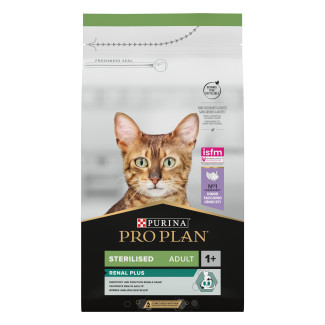 Сухий корм PRO PLAN Sterilised Adult 1+ Renal Plus для дорослих котів після стерилізації з індичкою, 1.5 кг