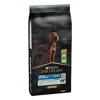 Сухий корм PRO PLAN Large Athletic Adult 2+ Sensitive Digestion для дорослих собак великих порід атлетичної статури з чутливим травленням з ягням, 14 кг