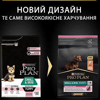Сухий корм Purina Pro Plan Puppy Small&Mini Salmon з лососем для цуценят собак дрібних порід(ТЕРМІН 08/2026), 3 кг