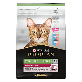 Сухий корм PRO PLAN Sterilised Adult 1+ Savoury Duo для дорослих котів після стерилізації з тріскою та фореллю, 3 кг