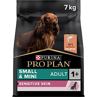 Сухий корм PRO PLAN Small&Mini Adult 1+ Sensitive Skin для дорослих собак дрібних порід з чутливою шкірою з лососем, 7 кг
