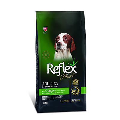 Сухой корм для собак средних и больших пород Reflex Plus с курицей