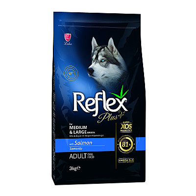 Сухий корм для собак середніх та великих порід Reflex Plus з лососем
