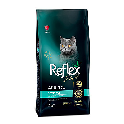 Сухой корм для стерилизованных кошек Reflex Plus с курицей