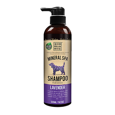 Шампунь RELIQ Mineral Spa Lavender з маслом лаванди для відновлення і зволоження шерсті собак і котів