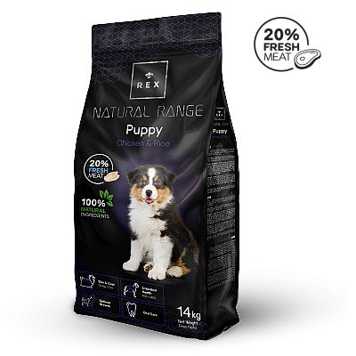 Сухой корм  корм для щенков REX Natural Range Puppy с курицей и рисом