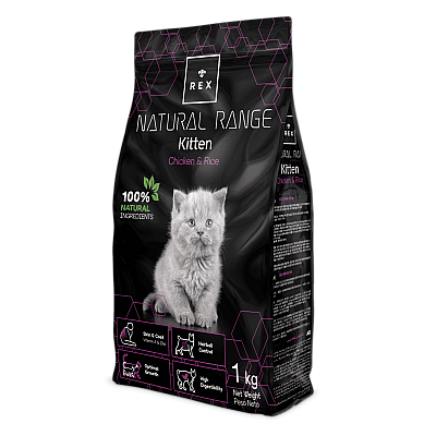 Сухий корм для кошенят REX Natural Range Kitten Chicken & Rice зі свіжою куркою та рисом