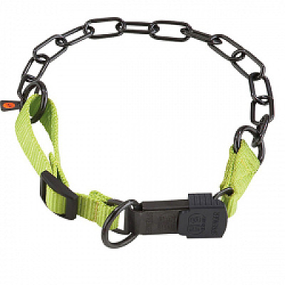 Sprenger Adjustable Collar with Assembly Chain СПРЕНГЕР РЕГУЛЮЄМИЙ НАШИЙНИК з нейлоном для собак, середня ланка, воронена сталь, 3 мм