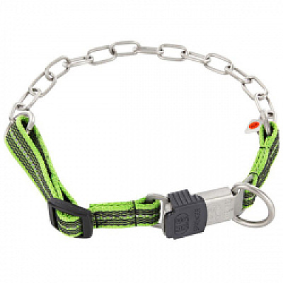 Sprenger Adjustable Collar with Assembly Chain СПРЕНГЕР РЕГУЛЮЄМИЙ НАШИЙНИК з нейлоном для собак, середня ланка, нержавіюча сталь матовий, 3 мм