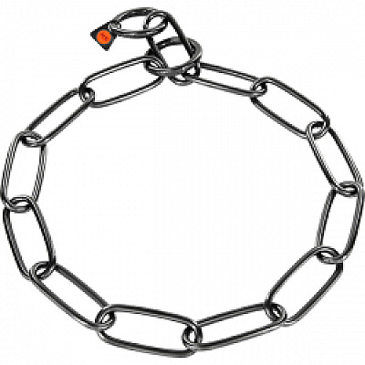 Sprenger Extra Long Link широка ланка нашийник для собак, 4 мм, чорна сталь