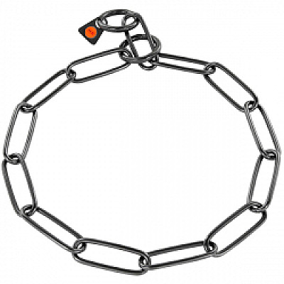 Sprenger Long Link широка ланка ланцюжок-нашийник, 3 мм, чорна сталь