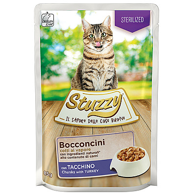 Stuzzy Cat Sterilized Turkey ШТУЗІ СТЕРІЛАЙЗИД ІНДИЧКА в соусі консерви для стерилізованих котів, вологий корм пауч