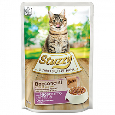 Stuzzy Cat Ham and Veal ШТУЗІ ШИНКА ТЕЛЯТИНА в желе консерви для котів, вологий корм