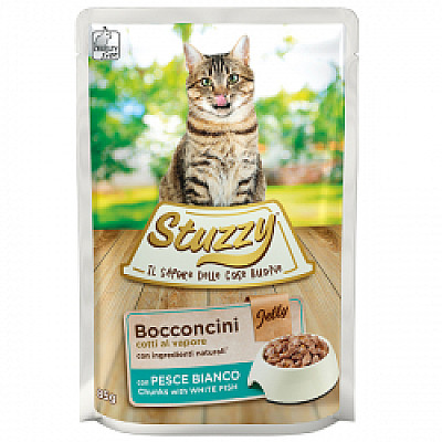 Stuzzy Cat White Fish ШТУЗІ БІЛА РИБА в желе консерви для котів, вологий корм