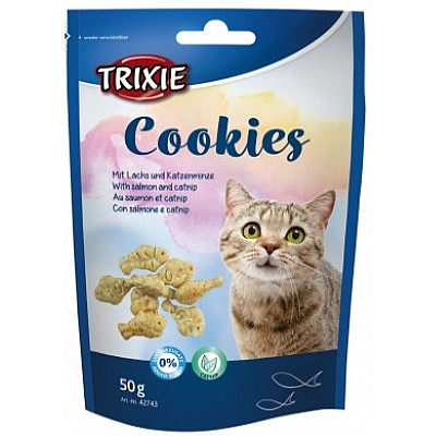 Печенье Trixie Cookies – с лососем и кошачьей мятой для кошек и кошек