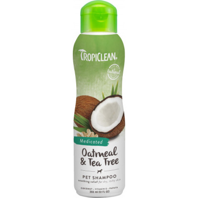TropiClean ТропіКлін Oatmeal& Tea Tree вівсяний шампунь з екстрактом чайного дерева