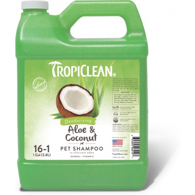 Tropiclean Шампунь "Аллоэ и кокос" концентрат дезодорирующий для собак и кошек