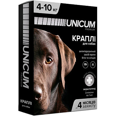 Unicum (Унікум) Premium краплі від бліх та кліщів на холку для собак