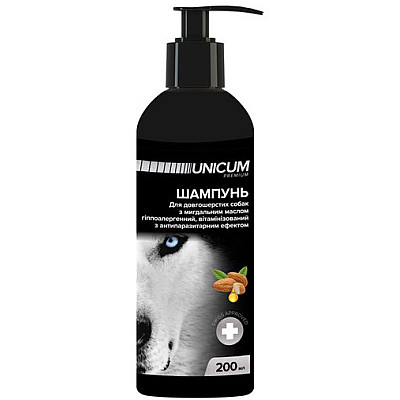  Шампунь Unicum ( Унікум) Premium з мигдальним маслом для довгошерстих собак