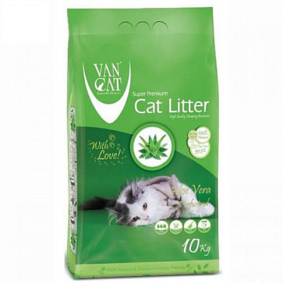 Van Cat Aloe Vera бентонитовый ароматизированный наполнитель