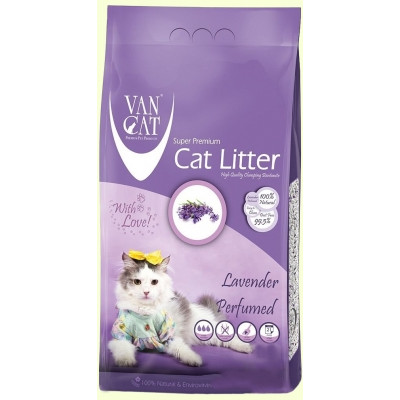 Van Cat Lavander бентонитовый ароматизированный наполнитель