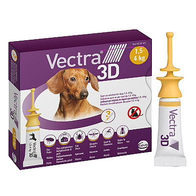 Vectra 3D піпетки для собак від бліх кліщів комарів вошей 1 піпетка