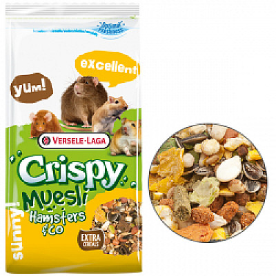 Versele-Laga Crispy Muesli Hamster (ВЕРСЕЛЕ-ЛАГА КРИСПІ МЮСЛІ ХОМ'ЯК) зернова суміш корм для хом'яків, щурів, мишей, піщанок