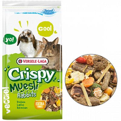 Versele-Laga Crispy Muesli Rabbits Cuni ВЕРСЕЛЕ-ЛАГА КРІСПІ МЮСЛІ КРОЛИК зернова суміш корм для карликових кроликів