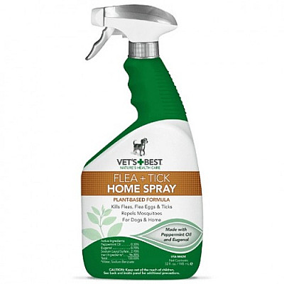 VET`S BEST Flea + Tick Home Spray Універсальний домашній спрей від бліх, кліщів та москітів для собак та для дому