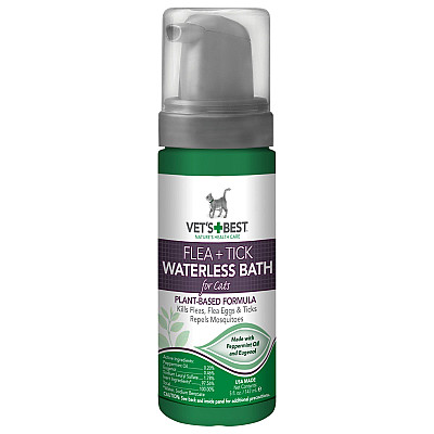 VET`S BEST    Flea And Tick Waterless Bath Foam For Cats Моющая пена от блох, клещей и москитов для кошек