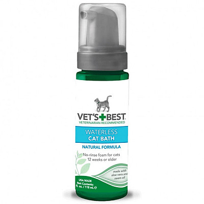 VET`S BEST    Waterless Cat Bath Моющая пена для кошек для экспресс чистки без воды